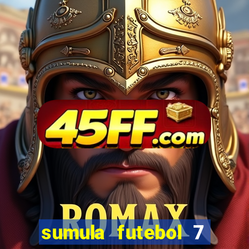 sumula futebol 7 society excel